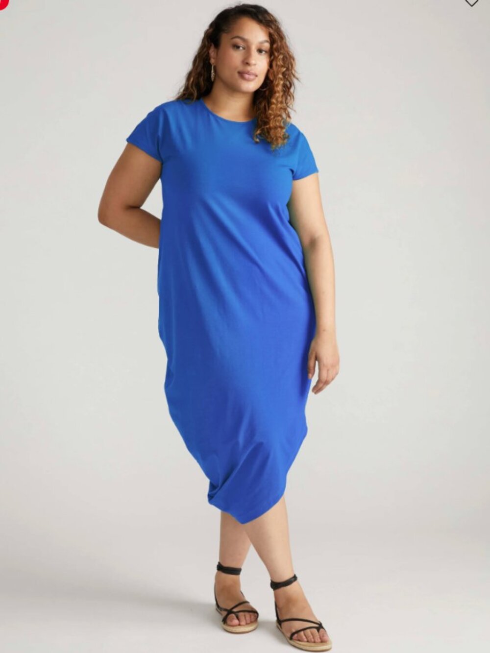 Universal Standard Puma Cotton Geneva Midi Dress, Lapis Blue, Size L (22-24)